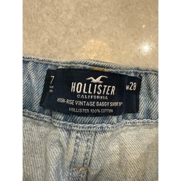 Hollister California High Rise Vintage‎ Baggy Denim Shorts W28 - Picture 3 of 3